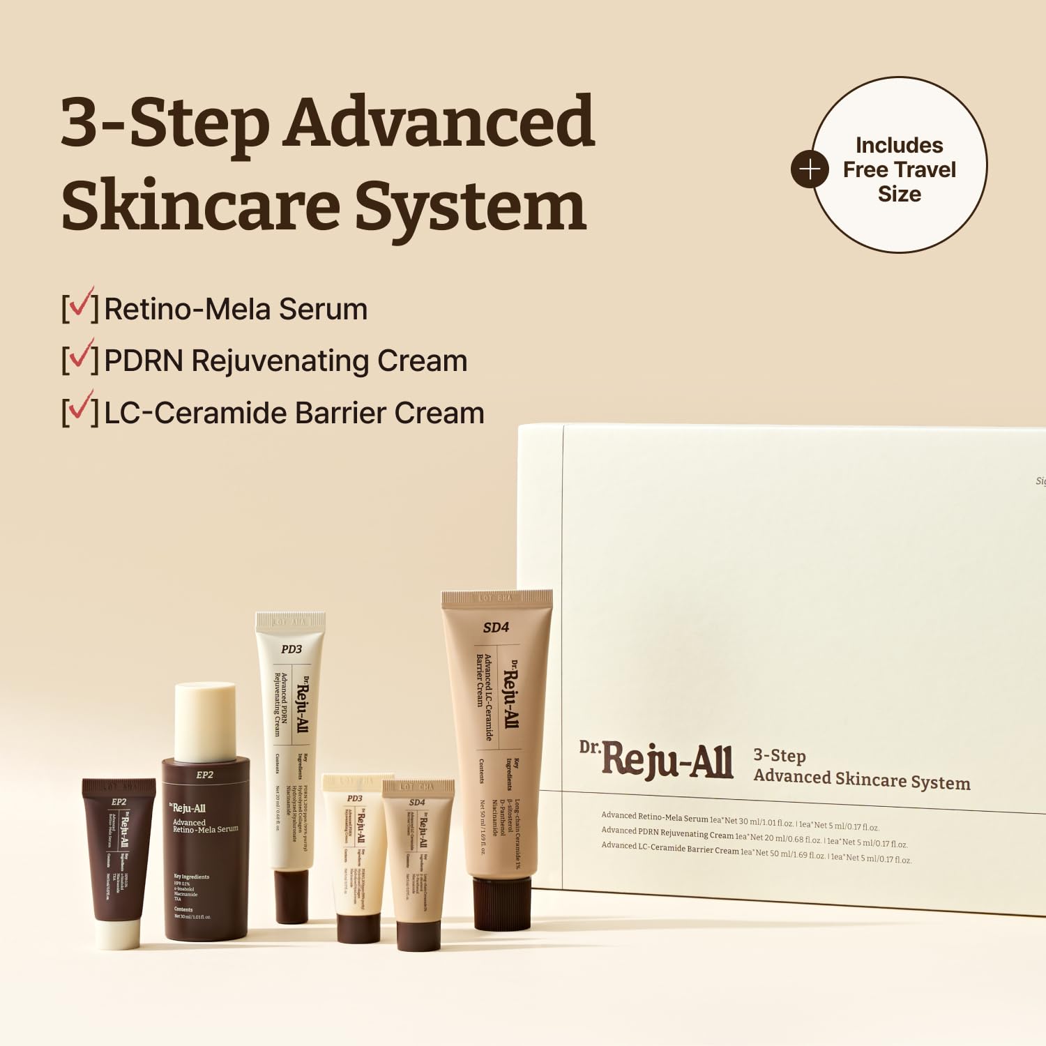 Dr. Reju-All 3-Step Skincare System⭐︎新品 Advanced Skincare System – Dr.Reju-All Official Store