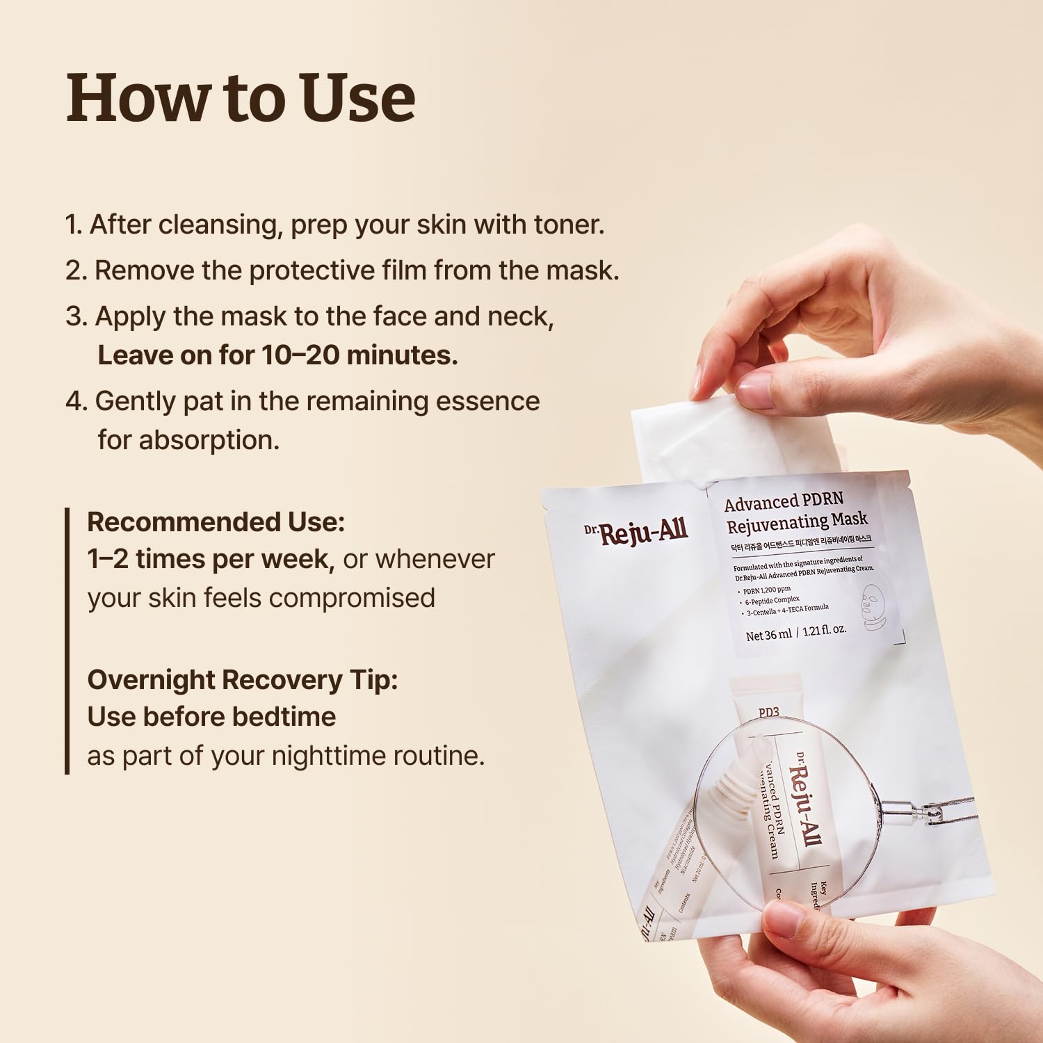 Advanced PDRN Rejuvenating Mask – Dr.Reju-All Official Store