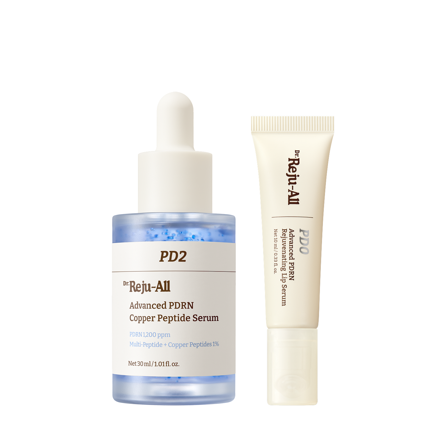 PDRN Plumping Duo: Advanced PDRN Copper Peptide Serum + Advanced PDRN Rejuvenating Lip Serum