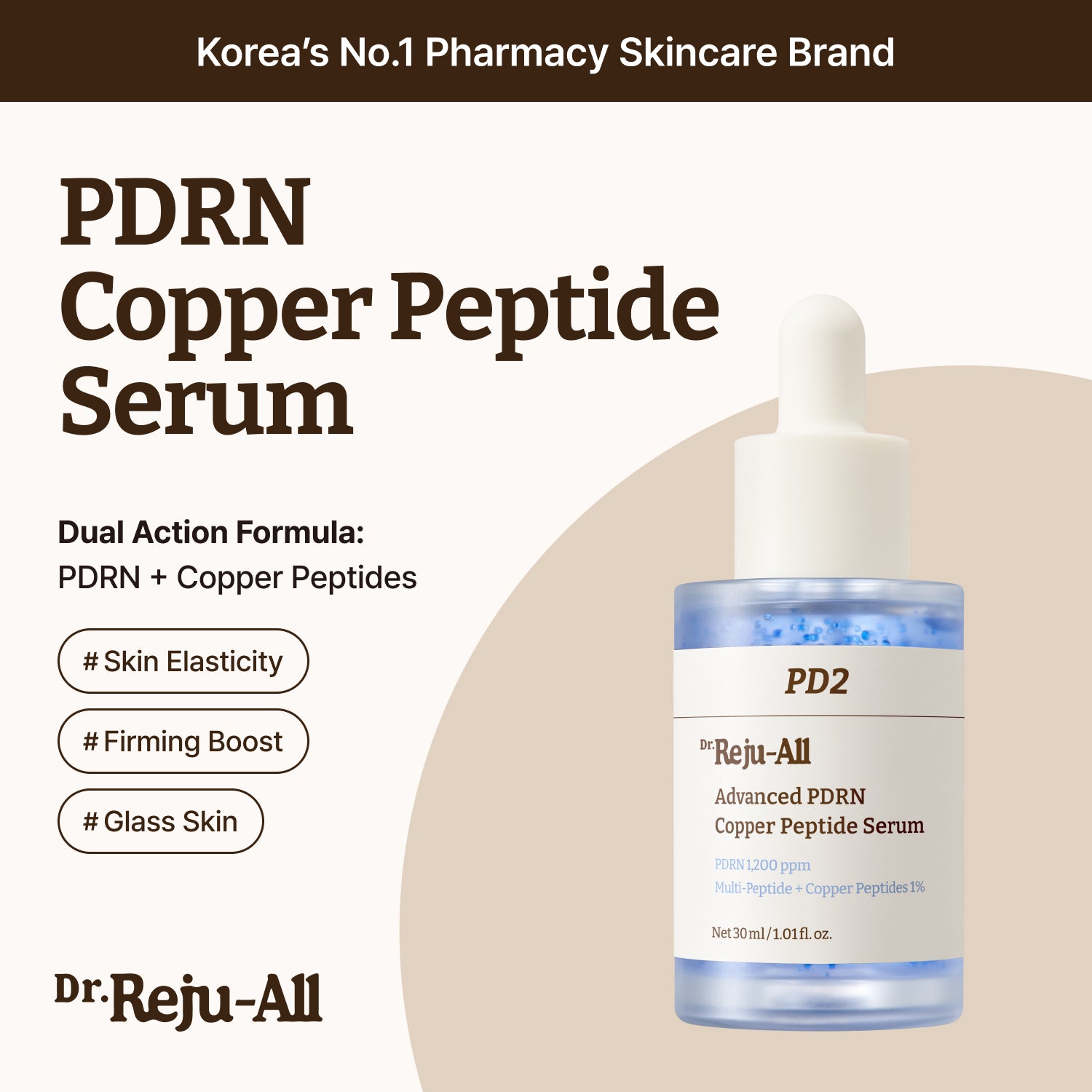 PDRN Plumping Duo: Advanced PDRN Copper Peptide Serum + Advanced PDRN Rejuvenating Lip Serum
