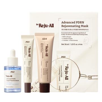 The Curated Essentials Bundle: PDRN Copper Peptide Serum + PDRN Cream + LC-Ceramide Barrier Cream + PDRN Mask